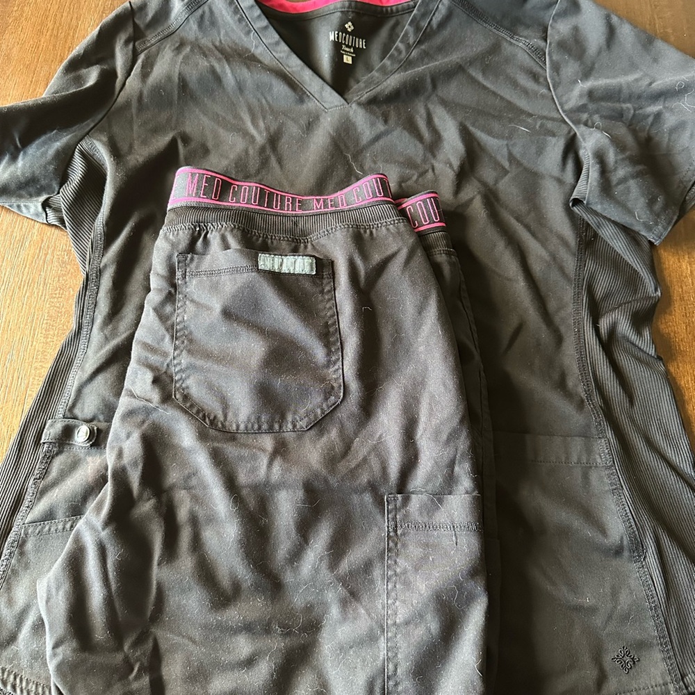 Med Couture Black Scrubs set